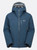 Image of the firewall jacket in the tempest blue color way. Here we see the robust 3 layer construction and the high side pockets.