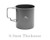 Image of the toaks cup with 3mm thick titanium. Shows off lightweight handles that can be flipped to be flush with the cup.