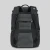 view of the back of the backpack showing the straps, ribbed back material, carry handles, sternum strap, and attachment points for optional hip belt.