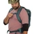 Picture showing man affixing hydration hose to sternum strap of bag