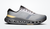 A right shoe profile showing the Cloud-Tec cells in the midsole for cushion and responsiveness. It has a dark grey sole and light greyish silver mesh upper.