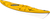 front/side view of yellow kayak