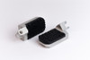 Kawasaki Lowered Wide Foot Pegs Silver - Rubber