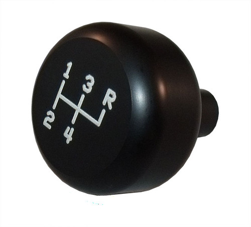 Shift Knob 4 Speed Reverse Up 3/8-24 Thread Black