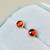 Garnet Studs with Millegrain