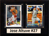 MLB6"X8"Jose Altuve Houston Astros Two Card Plaque