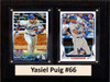 MLB6"X8"Yasiel Puig Los Angeles Dodgers Two Card Plaque
