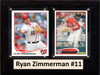 MLB6"X8"Ryan Zimmerman Washington Nationals Two Card Plaque