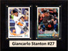 MLB6"X8"Giancarlo Stanton Miami Marlins Two Card Plaque