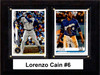 MLB 6"x8" Lorenzo Cain Milwaukee Brewers Two Card Plaque