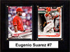 MLB 6"x8" Eugenio Suarez Cincinnati Reds Two Card Plaque
