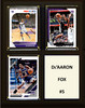 NBA 8"x10" De'Aaron Fox Sacramento Kings Three Card Plaque