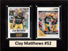 NFL 6"X8" Clay Matthews Green Bay Packers Two Card Plaque