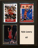 NBA 8"x10" Kyle Lowry Toronto Raptors Three Card Plaque