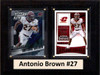 NCAA 6"X8" Antonio Brown Central Michigan Two Card Plaque