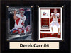 NCAA 6"X8" Derek Carr Fresno State Bulldogs Two Card Plaque