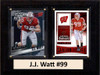 NCAA 6"X8" JJ Watt Wisconsin Badgers Two Card Plaque