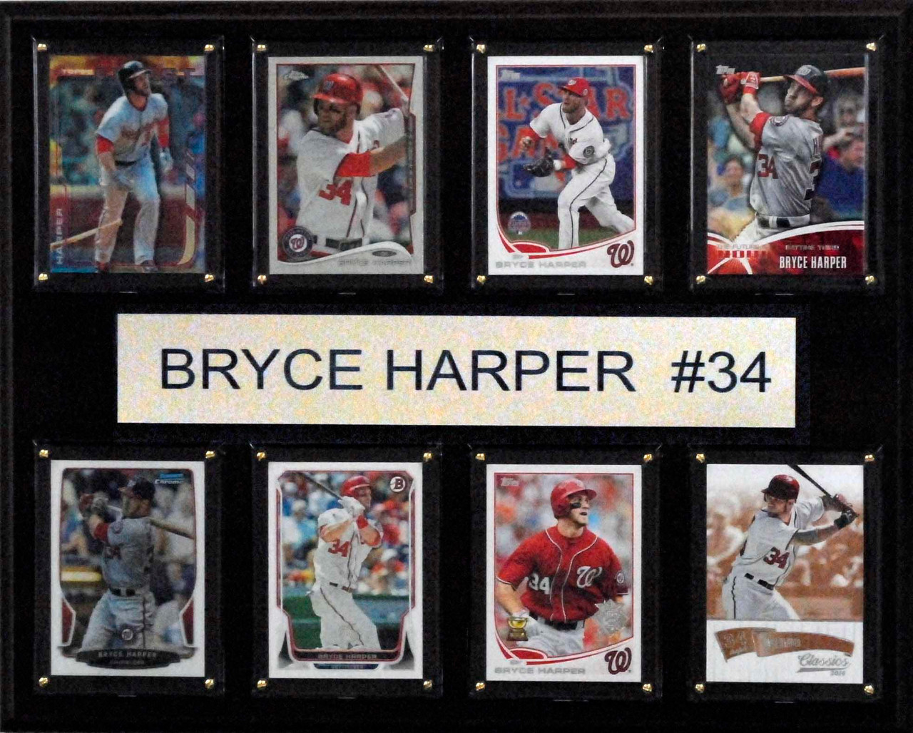 MLB 12"x15" Bryce Harper Washington Nationals 8-Card Plaque