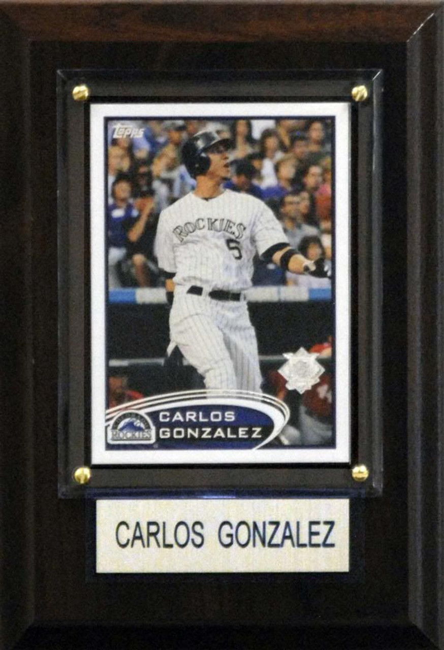 MLB 4"x6" Carlos Gonzalez Colorado Rockies Player Plaque