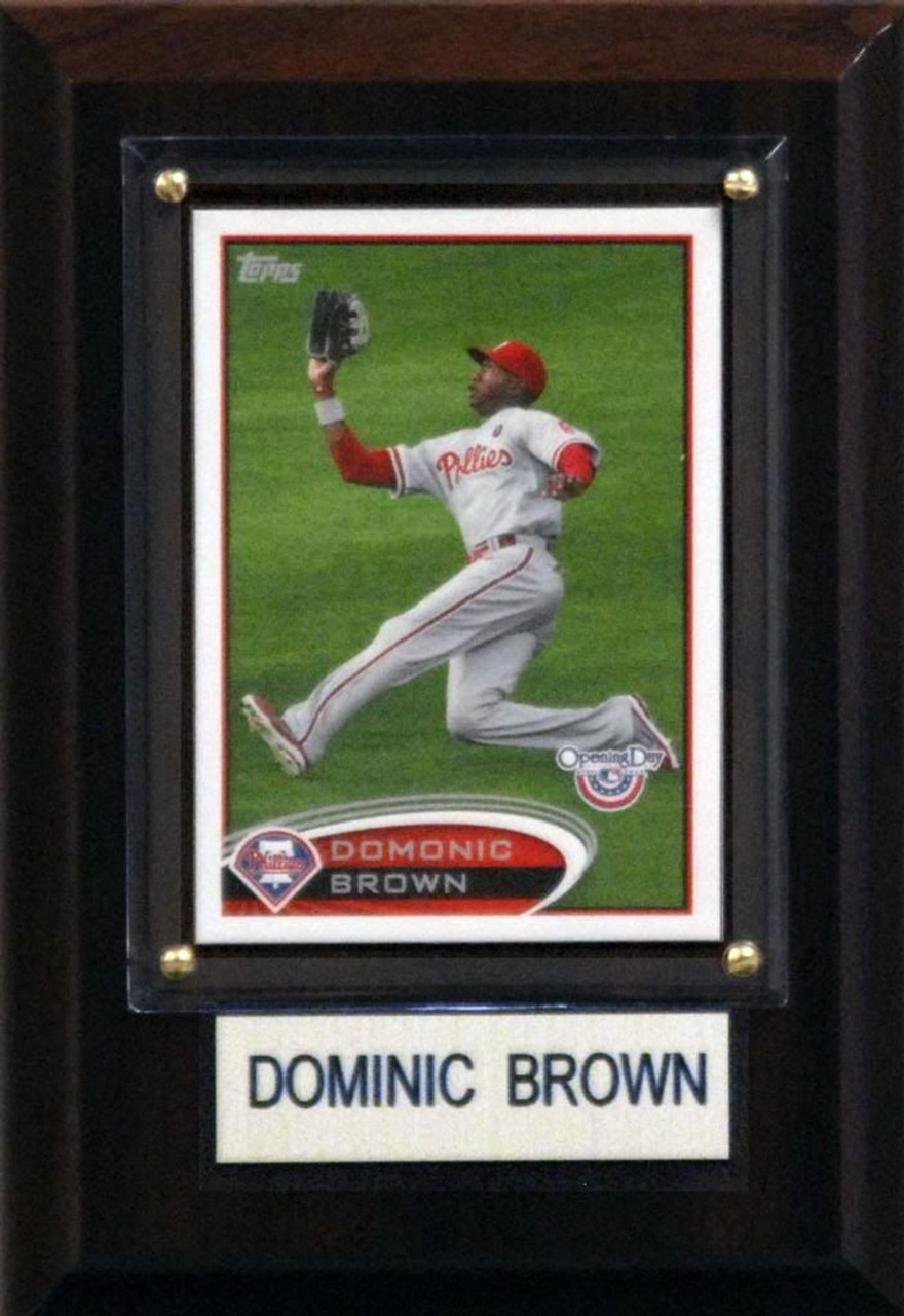 MLB 4"x6" Dominic Brown Philadelphia Phillies Player Plaque