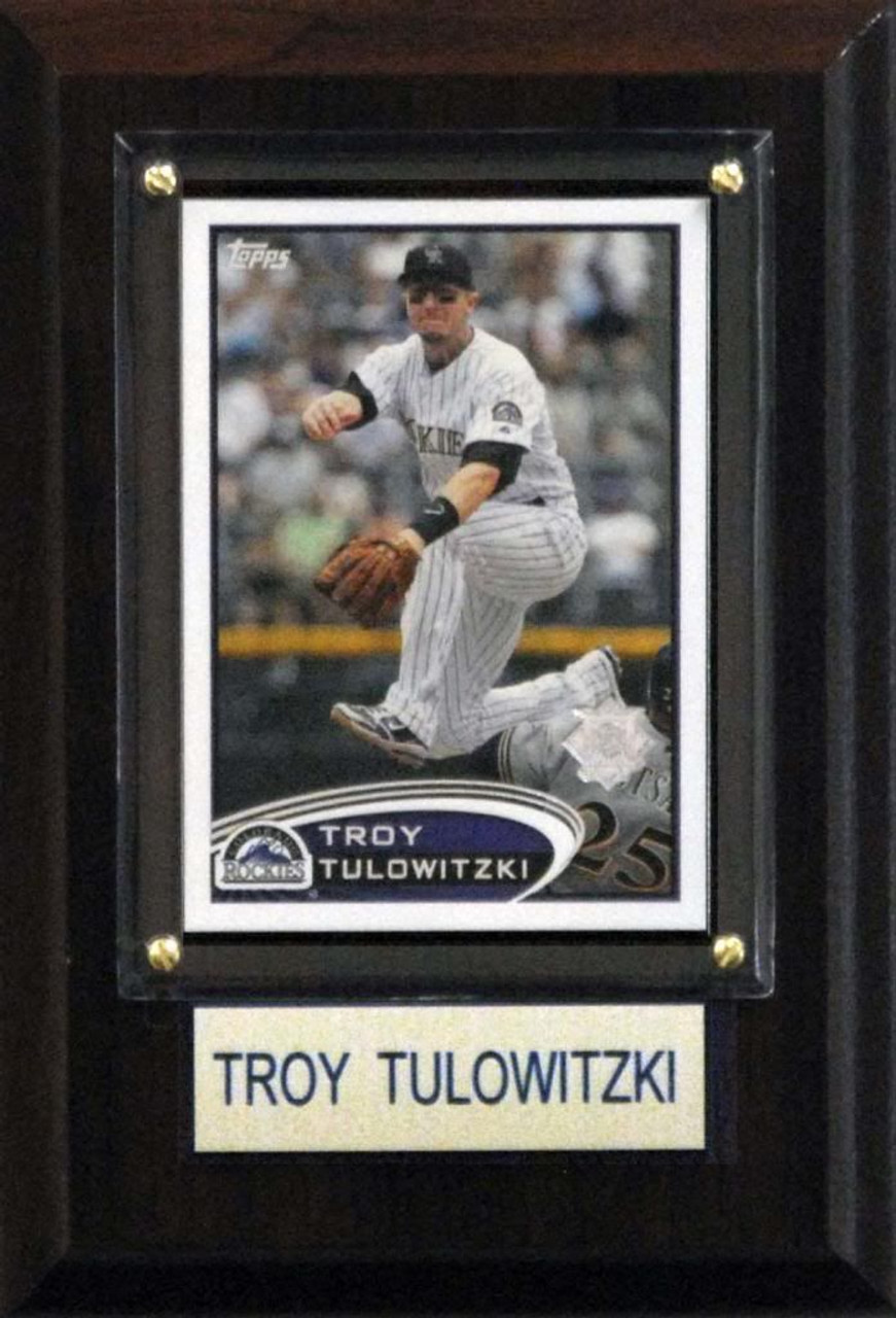 MLB 4"x6" Troy Tulowitzki Colorado Rockies Player Plaque