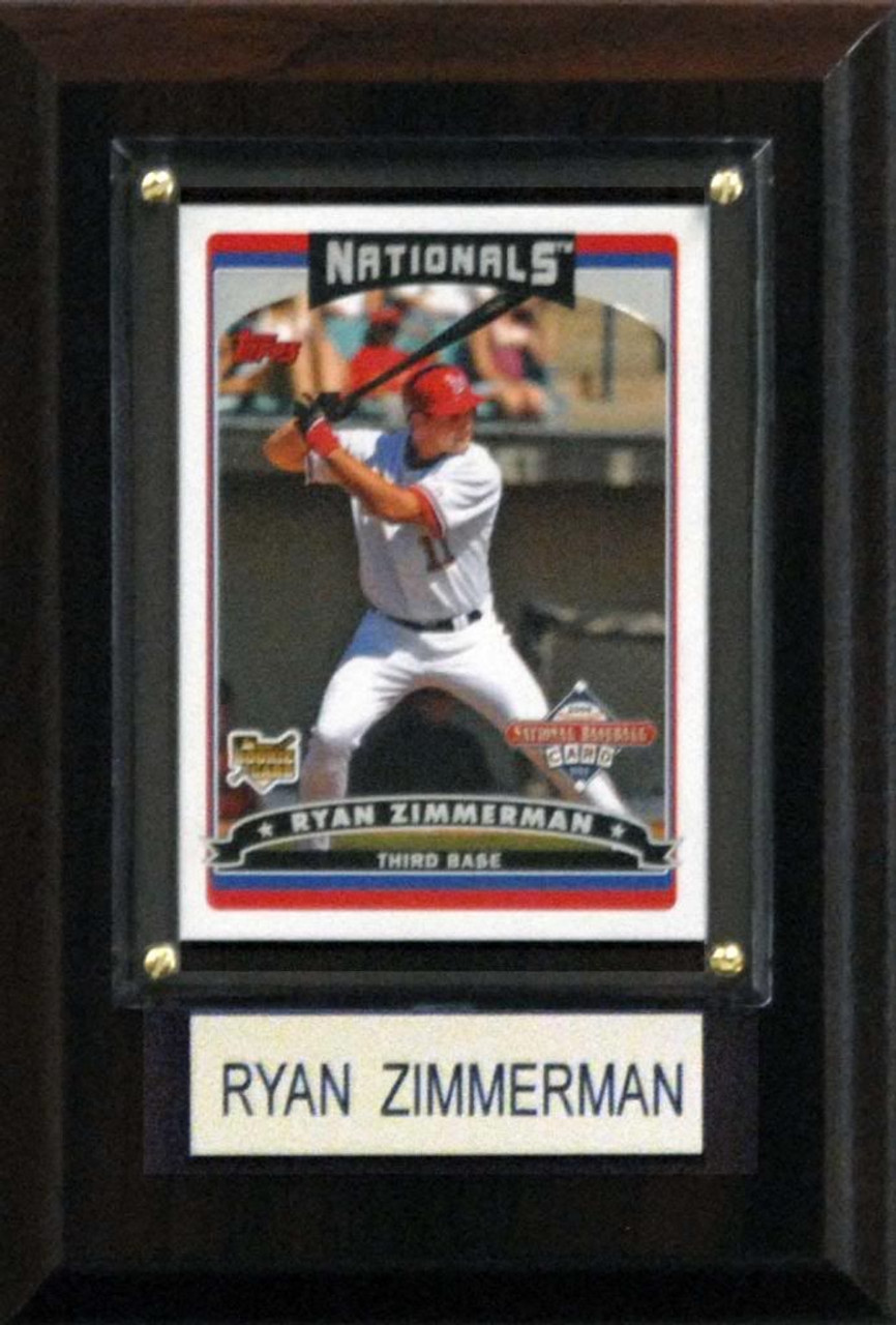 MLB 4"x6" Ryan Zimmerman Washington Nationals Player Plaque