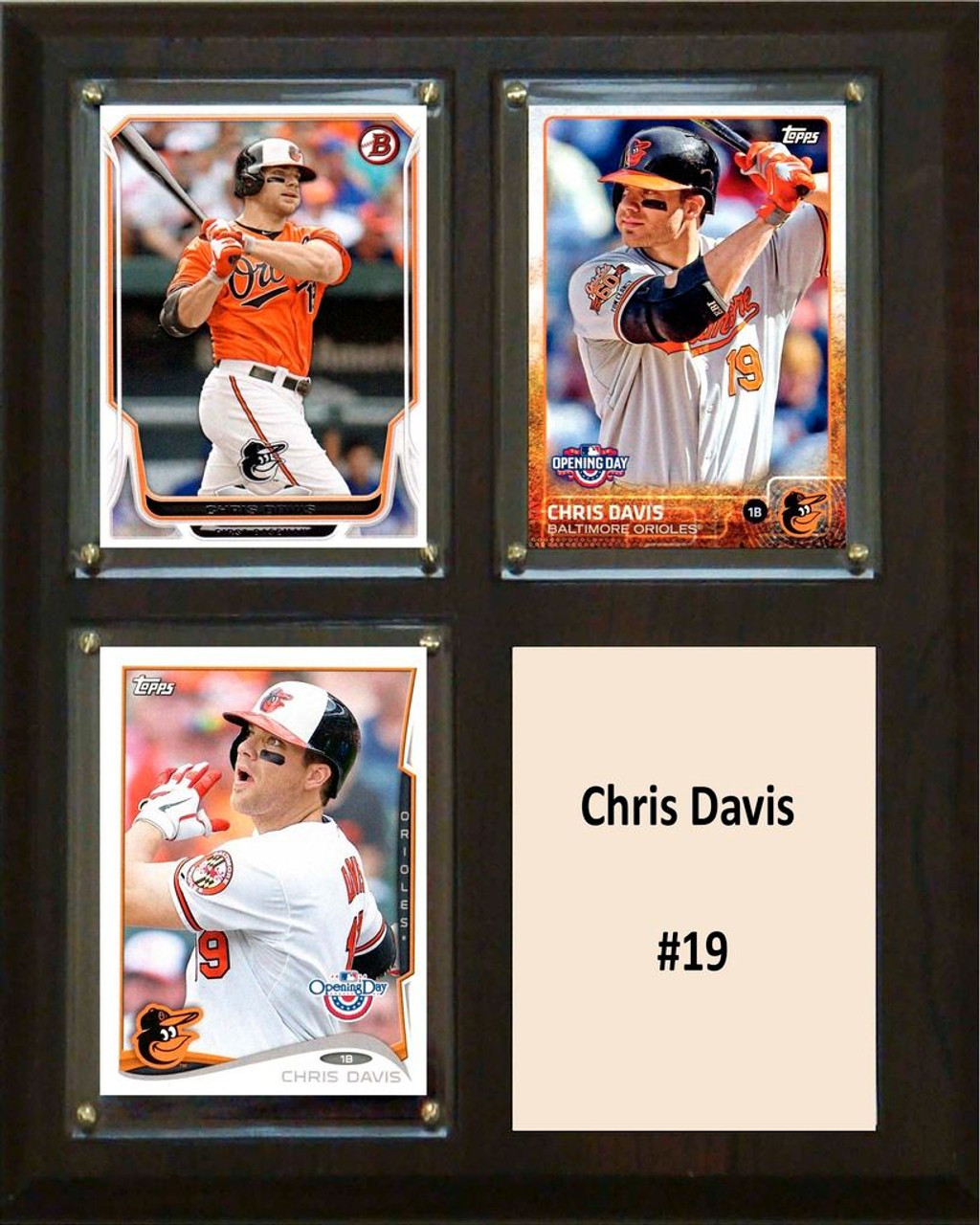 MLB8"x10"Chris Davis Baltimore Orioles Three Card Plaque