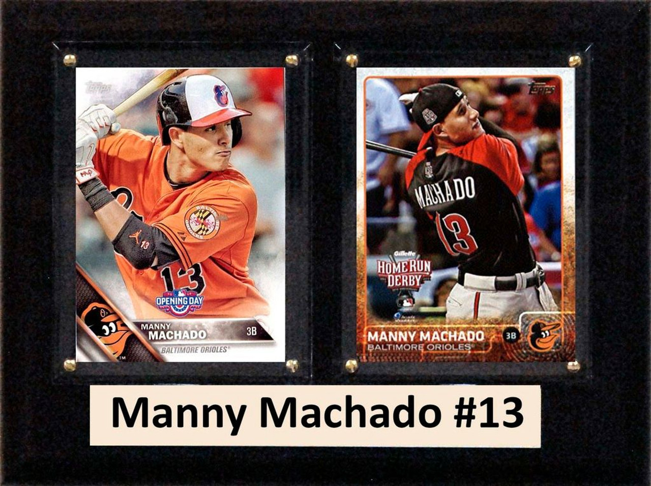 MLB6X8Manny Machado Baltimore Orioles Two Card Plaque