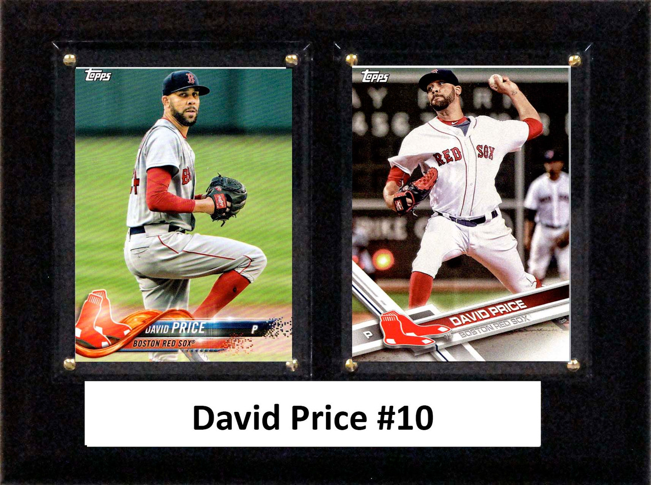 MLB6"x8"David Price Boston Red Sox Two Card Plaque