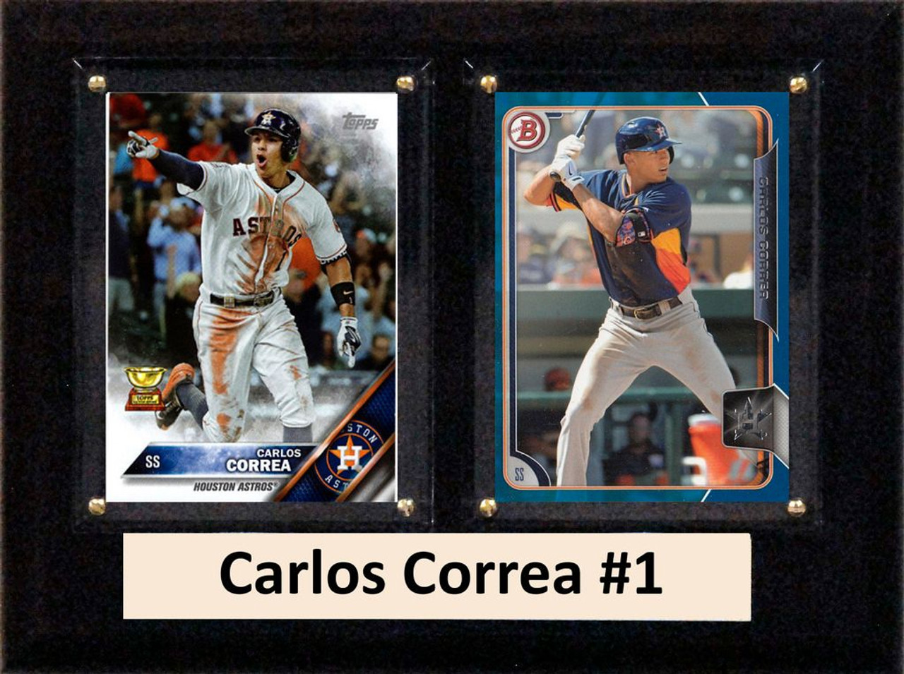 MLB6"X8"Carlos Correa Houston Astros Two Card Plaque