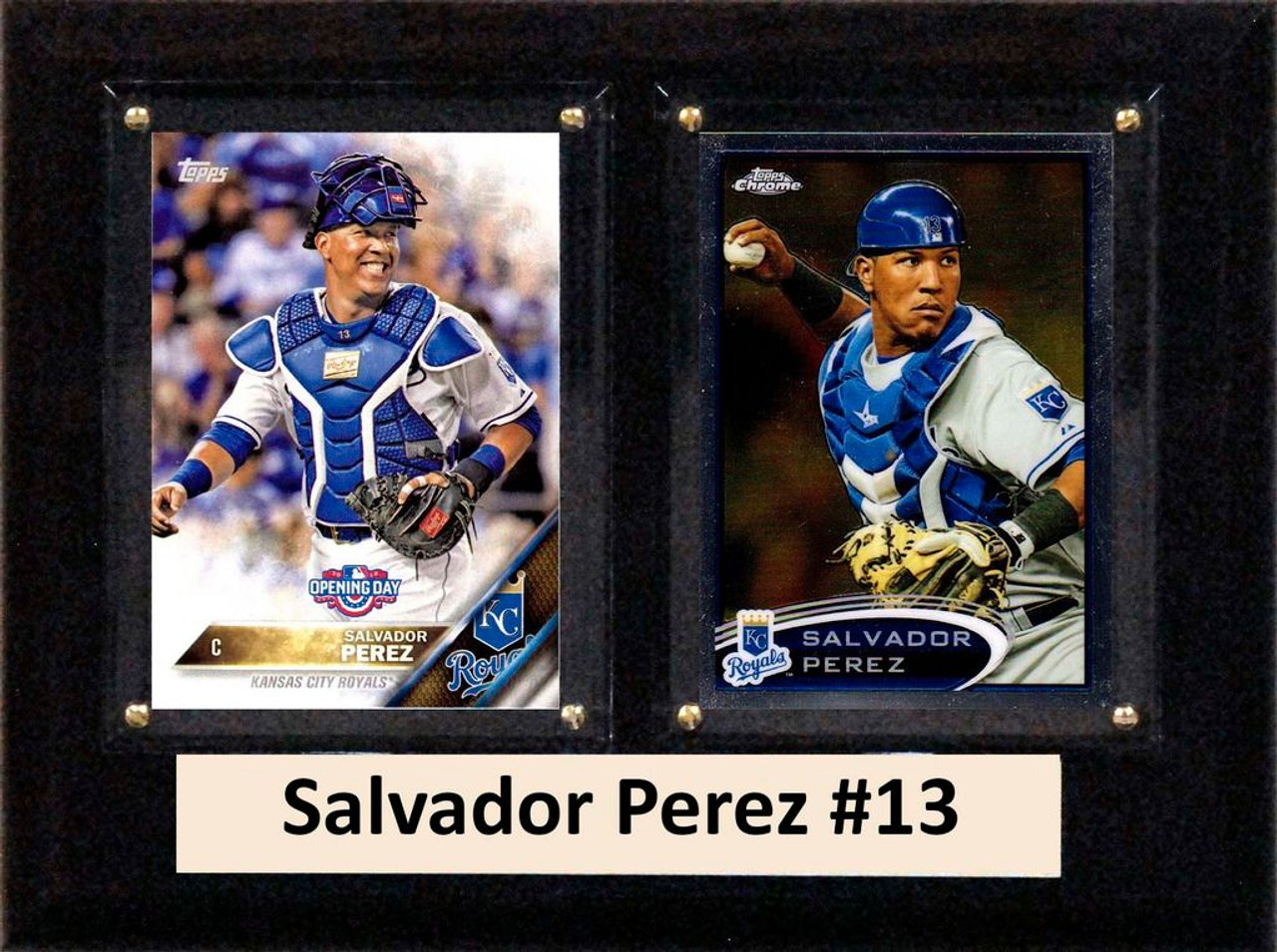MLB6"X8"Salvador Perez Kansas City Royals Two Card Plaque