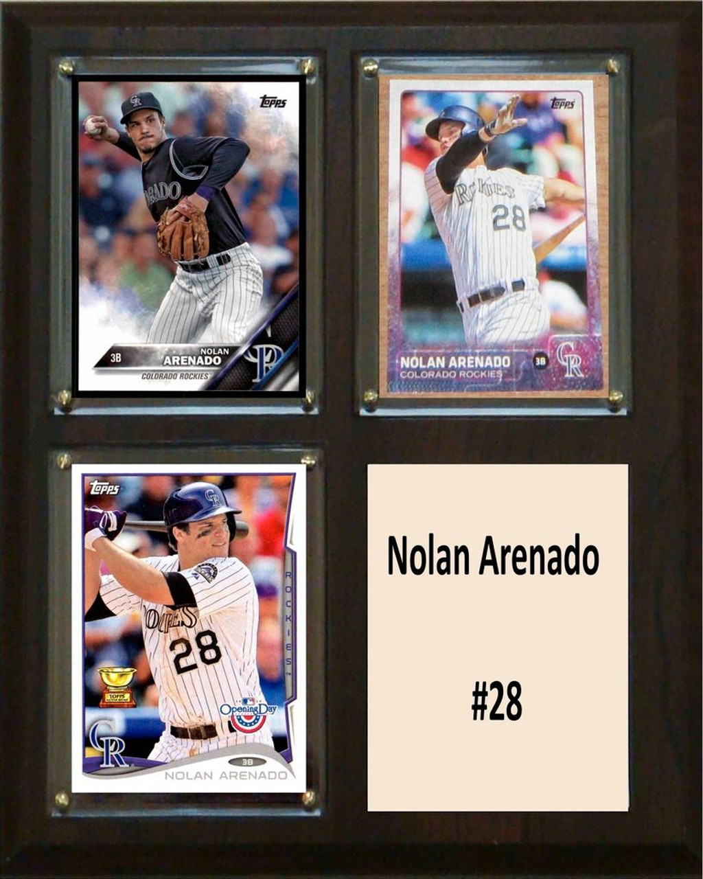 MLB8"x10"Nolan Arenado Colorado Rockies Three Card Plaque