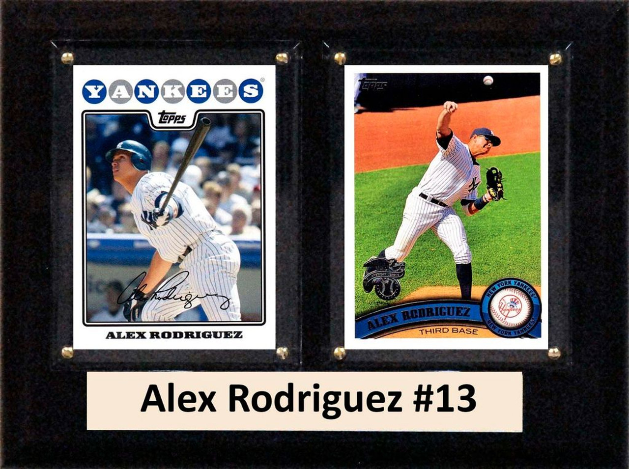 MLB6"X8"Alex Rodriguez New York Yankees Two Card Plaque