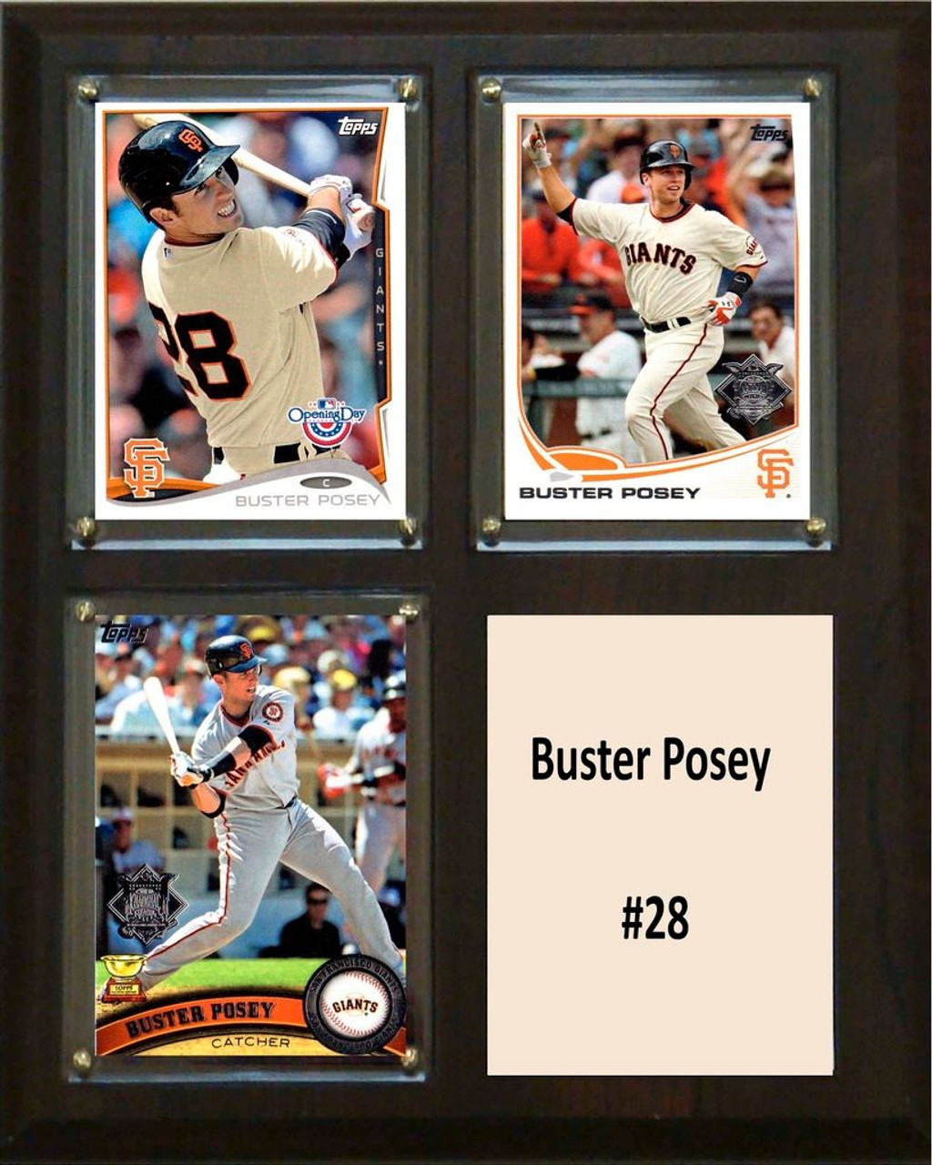 MLB8"x10"Buster Posey San Francisco Giants Three Card Plaque