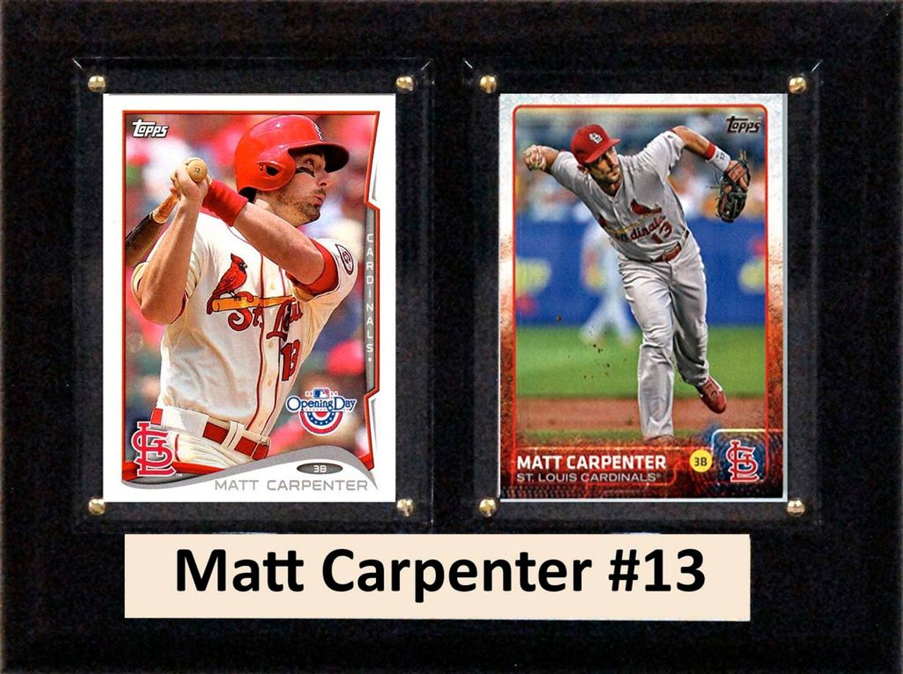 MLB6"X8"Matt Carpenter St. Louis Cardinals Two Card Plaque