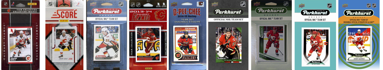 NHL Calgary Flames 7 Different Licensed Trading Card Team Sets