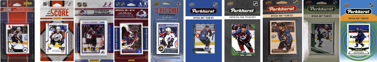 NHL Colorado Avalanche 9 Different Licensed Trading Card Team Sets