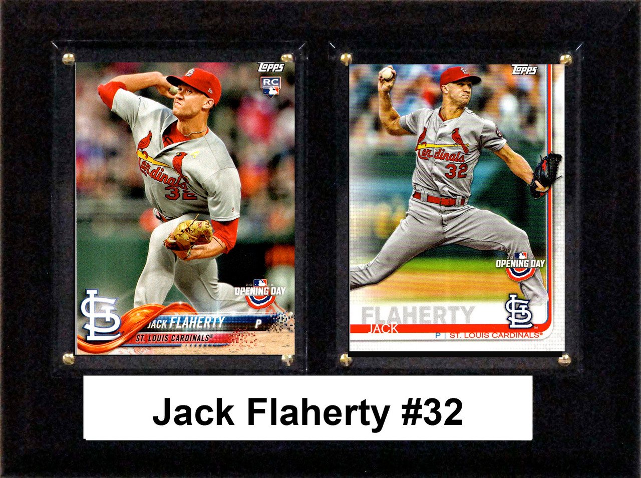 MLB 6"x8" Jack Flaherty St. Louis Cardinals Two Card Plaque