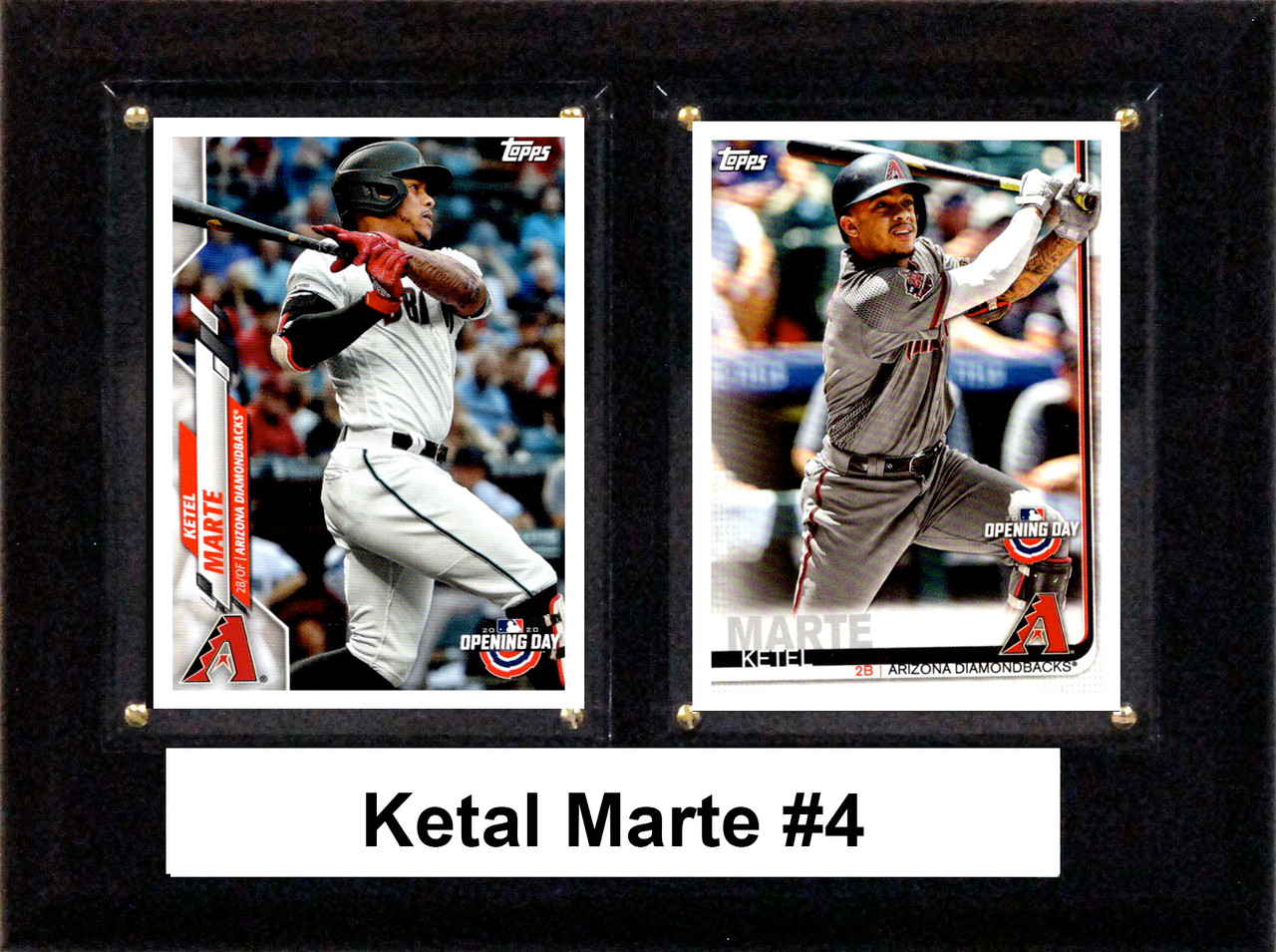 MLB 6"x8" Ketal Marte Arizona Diamondbacks Two Card Plaque