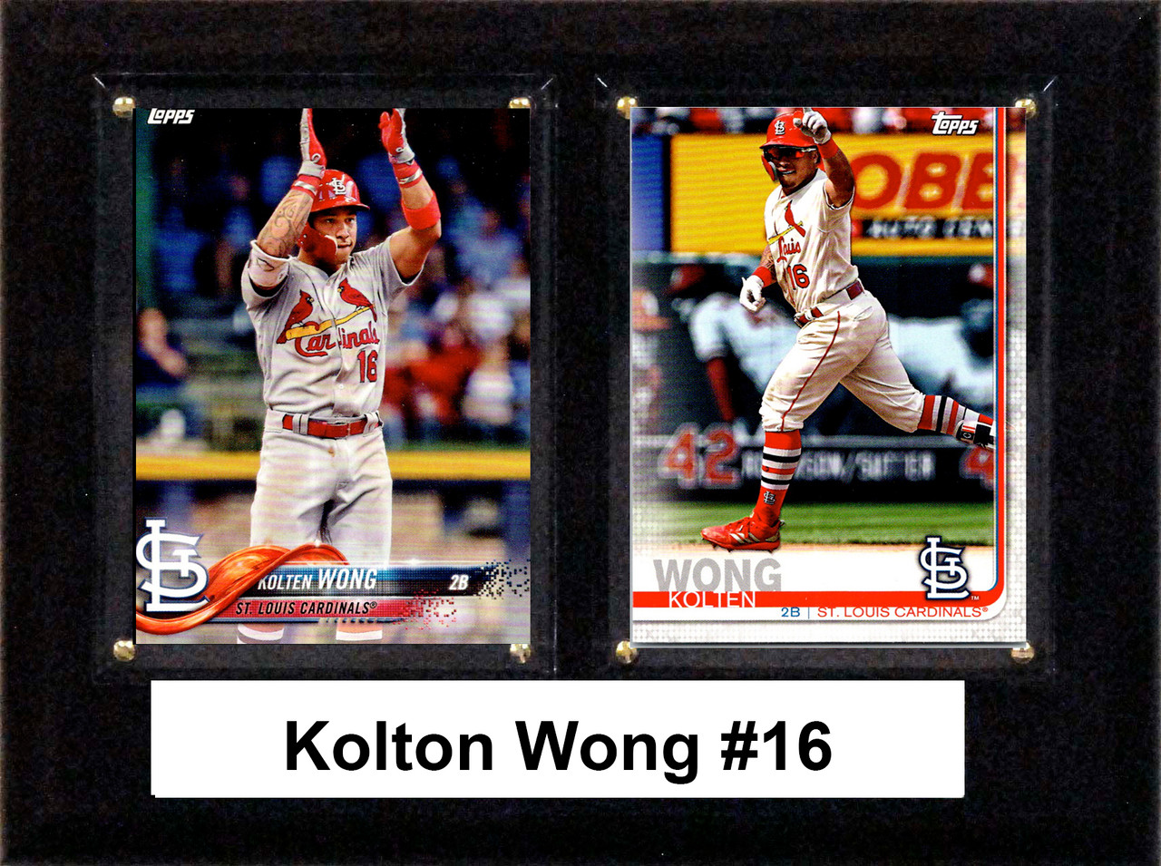 MLB 6"x8" Kolton Wong St. Louis Cardinals Two Card Plaque