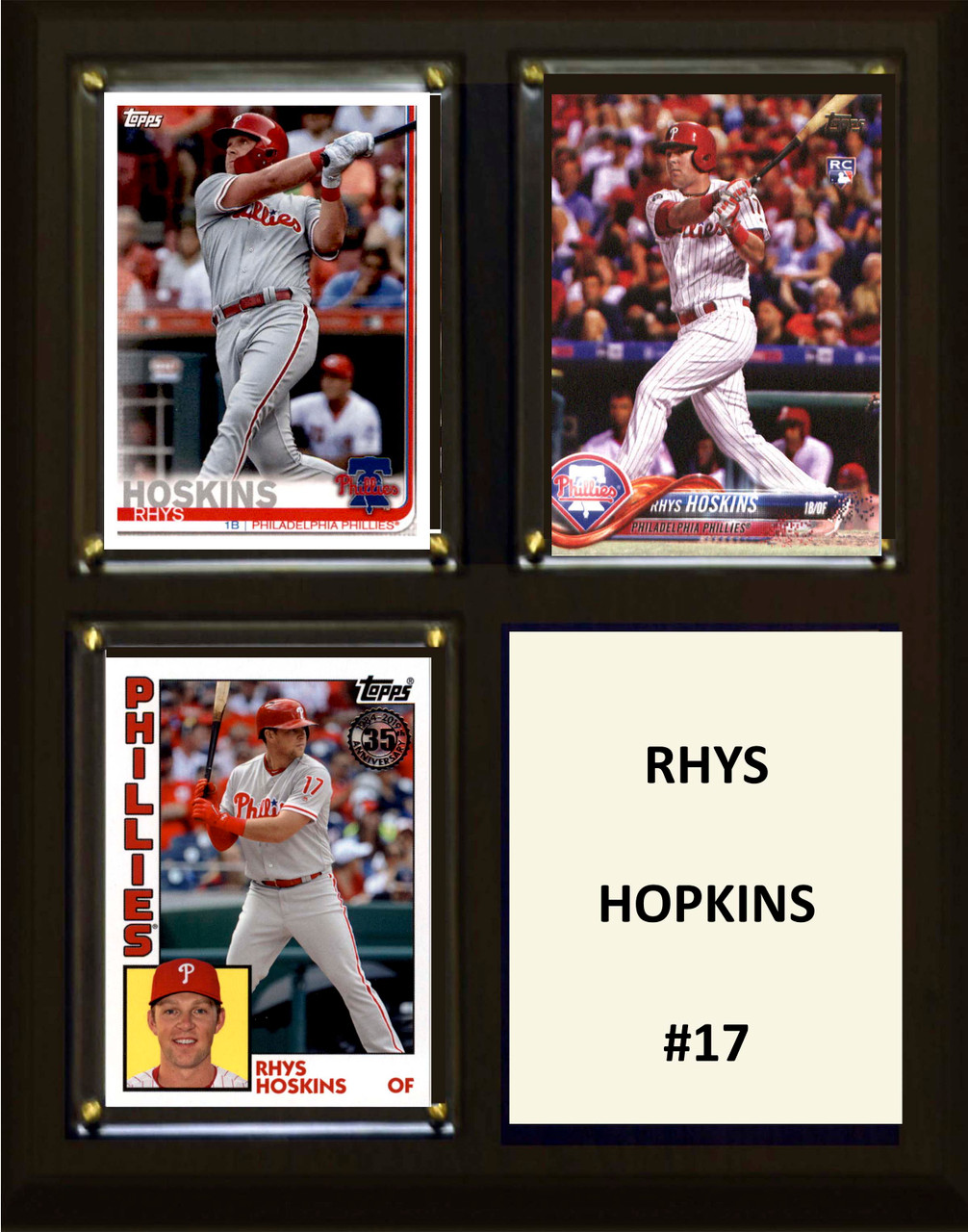 MLB 8"x10" Carlos Santana Cleveland Indians Three Card Plaque