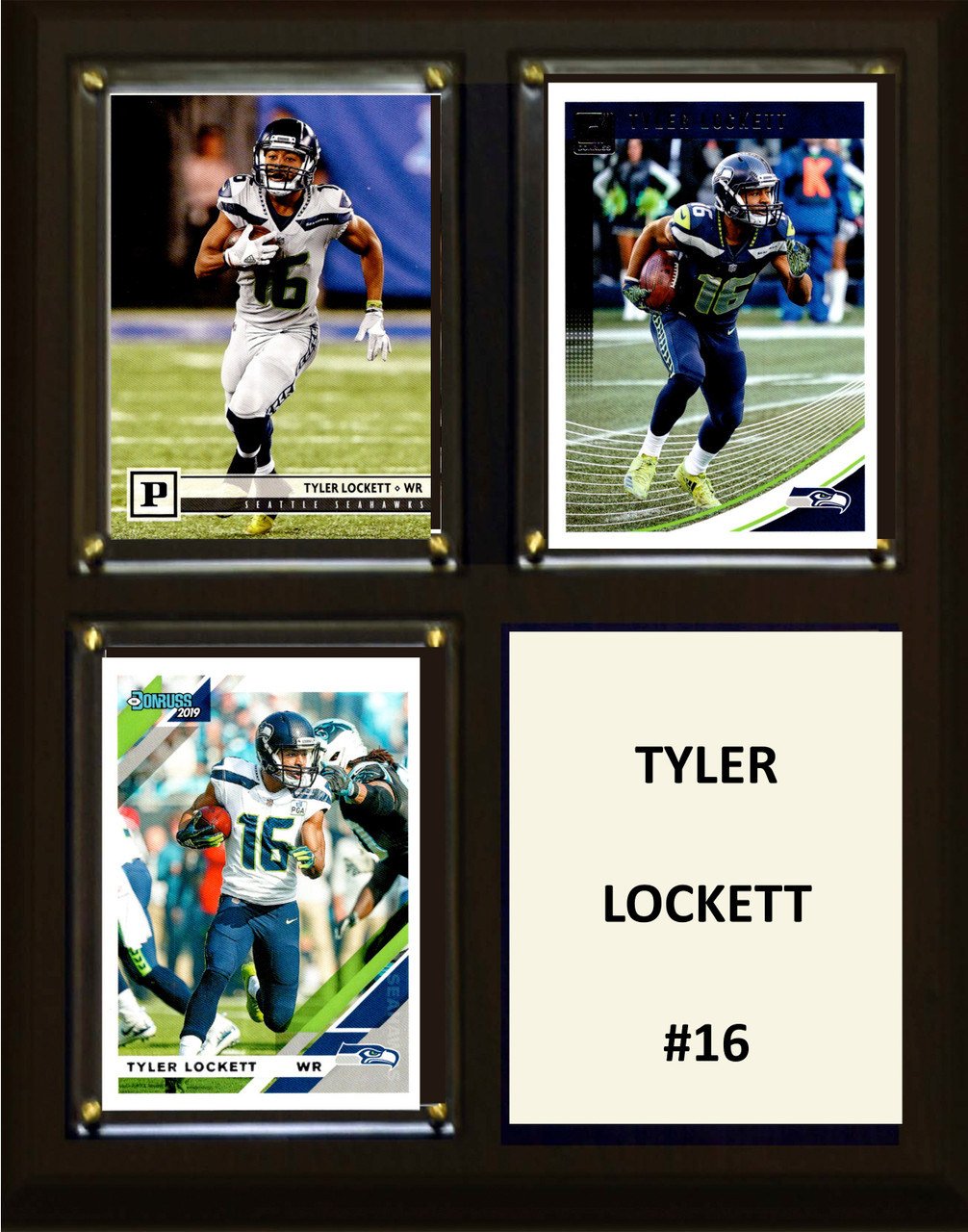 NFL 8"x10" Tyler Lockett Seattle Seahawks Three Card Plaque