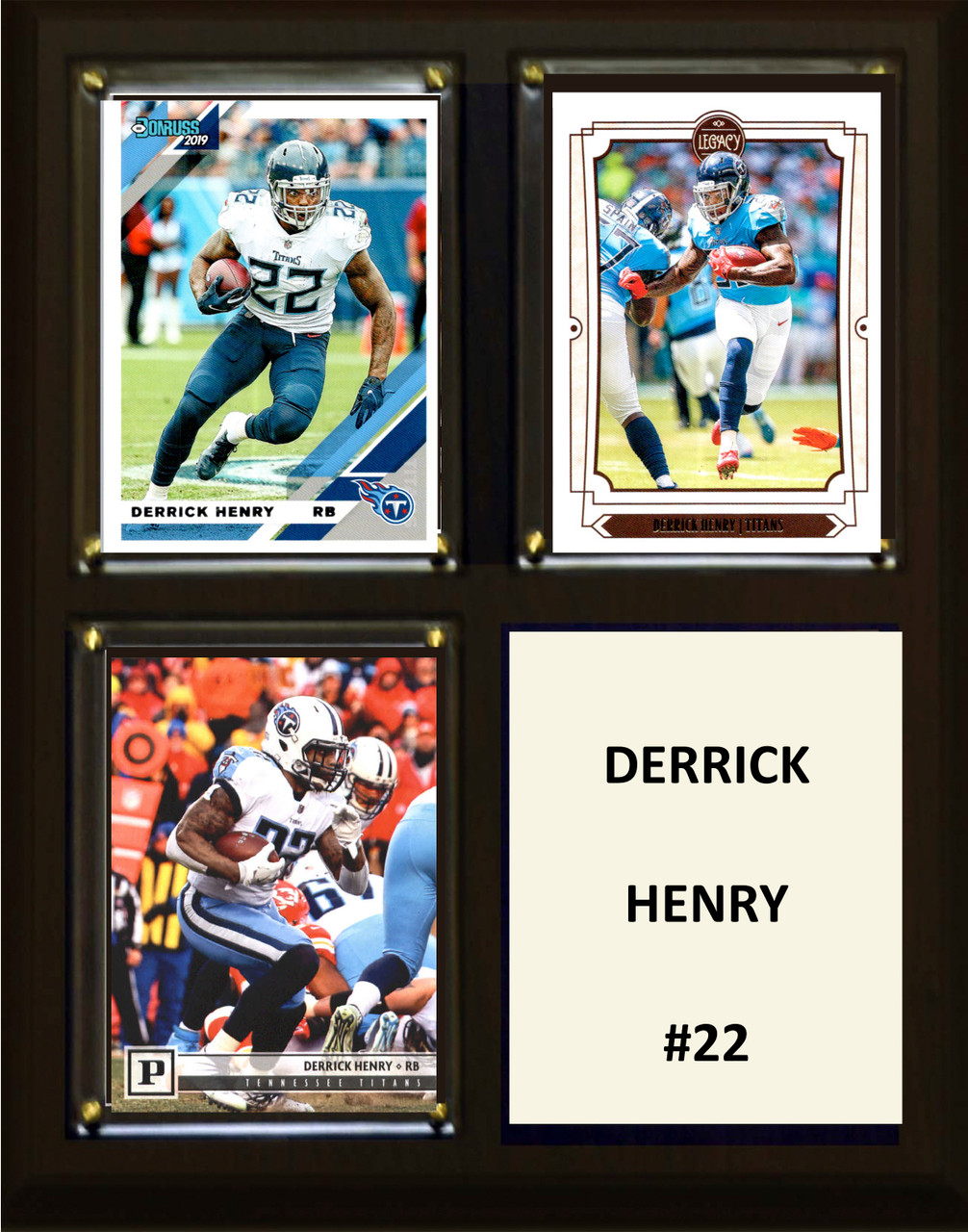 NFL 8"x10" Derrick Henry Tennessee Titans Three Card Plaque