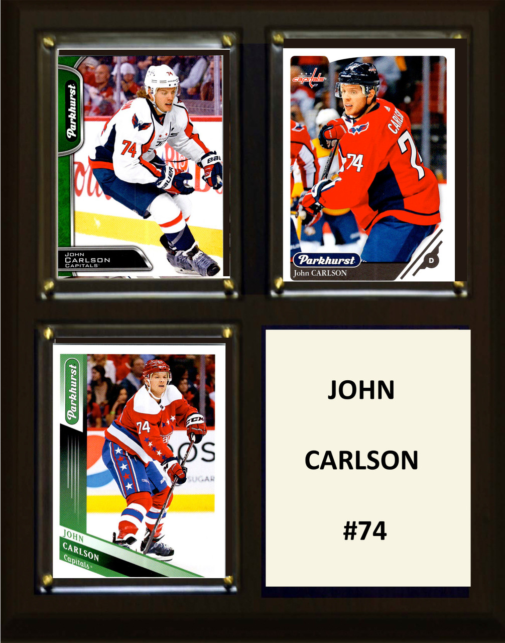 NHL 8"x10" John Carlson Washington Capitals Three Card Plaque