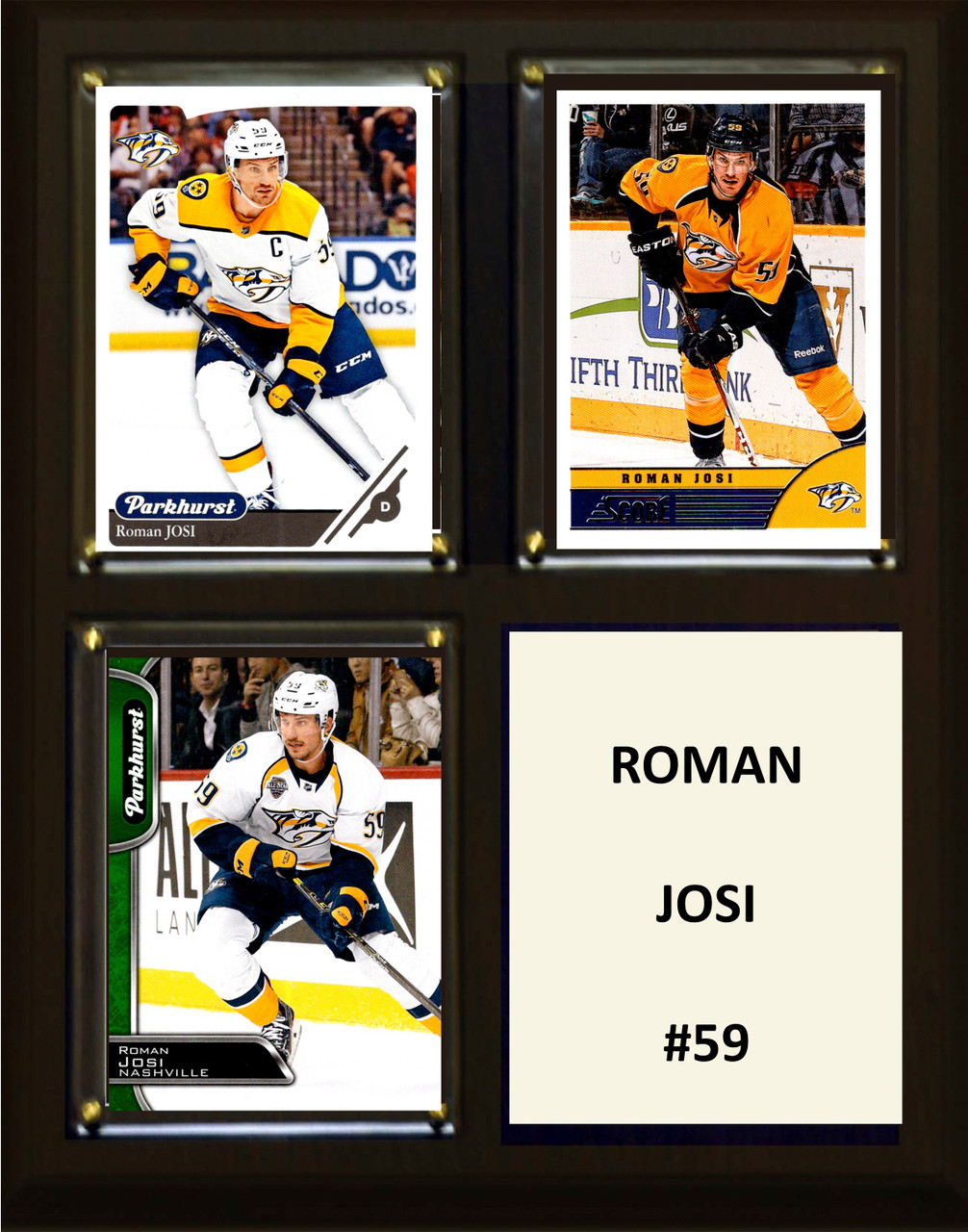 NHL 8"x10" Roman Josi Nashville Predators Three Card Plaque