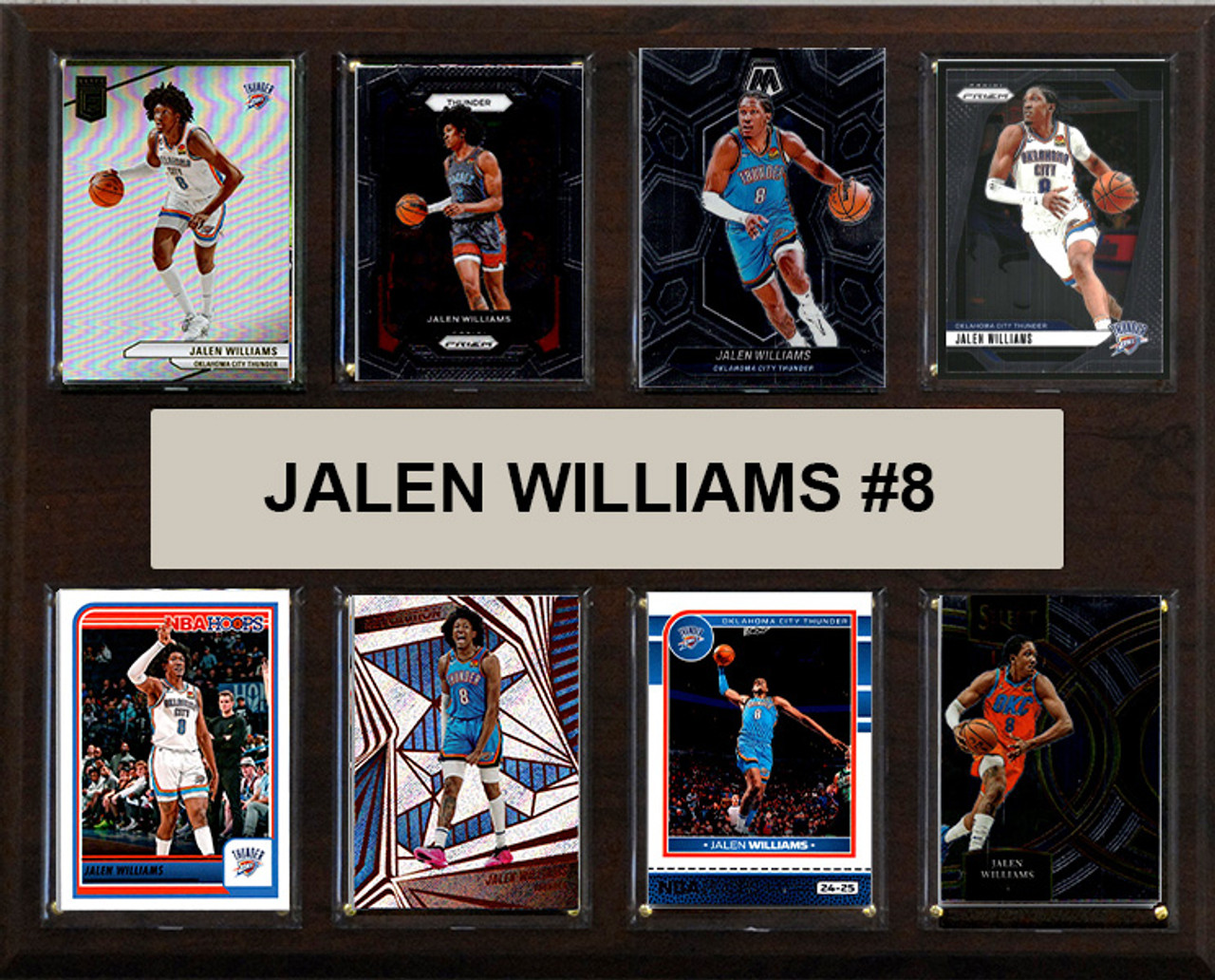 MLB 12"x15" Jalen Williams Oklahoma City Thunder 8 Card Plaque