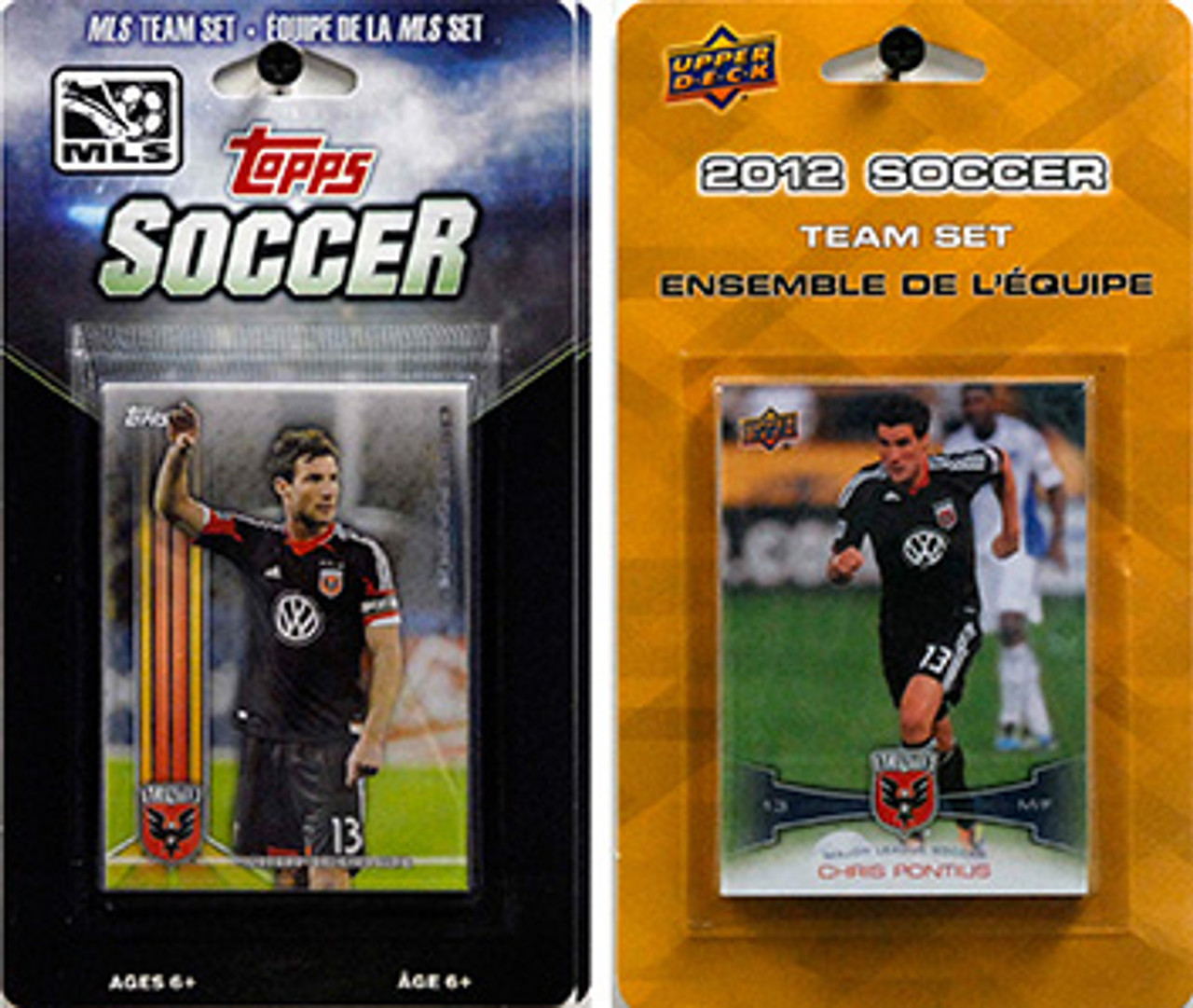 MLS D.C. United 2 Different Licensed Trading Card Team Sets