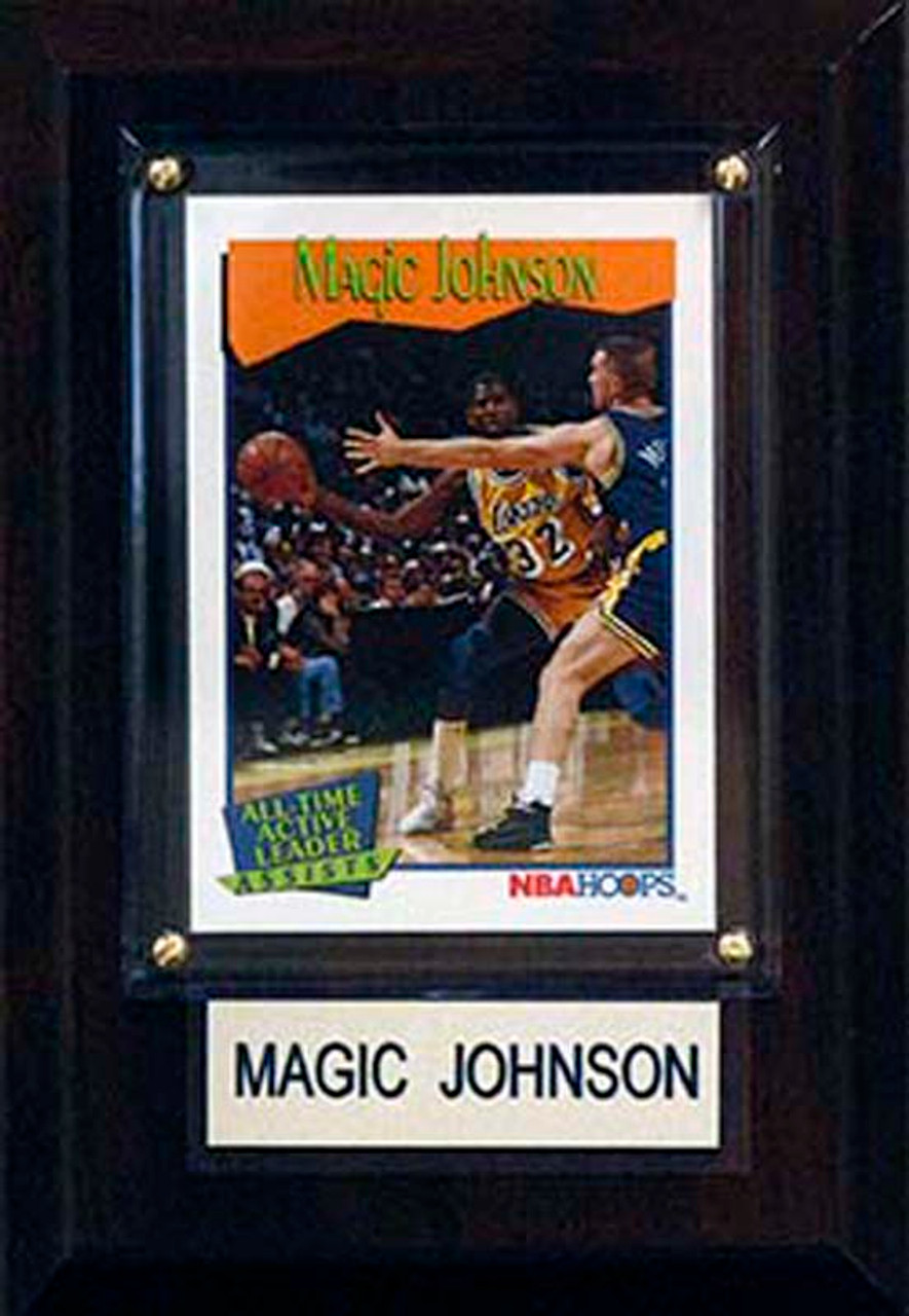 NBA 4"x6" Magic Johnson Los Angeles Lakers Player Plaque