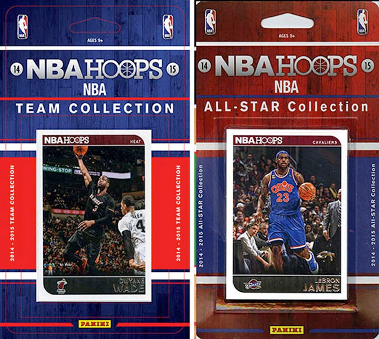 NBA Miami Heat Licensed 2014-15 Hoops Team Set Plus 2014-15 Hoops All-Star Set