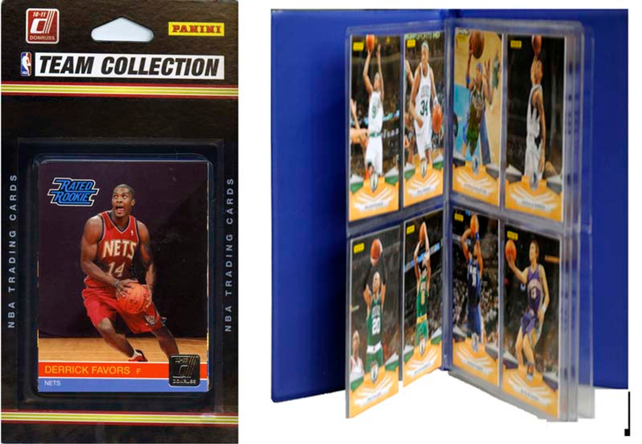 NBA New Jersey Nets Licensed 2010-11 Donruss Team Set Plus Storage Album